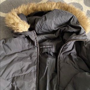 Puff coat with hood
